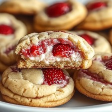 Strawberry Cheesecake Stuffed Cookies Recipe
