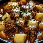 Make this Slow Cooker Garlic Butter Beef Bites and Potatoes for a cozy, hearty meal! Tender beef and potatoes in a rich garlic butter sauce. Perfect for weeknights!