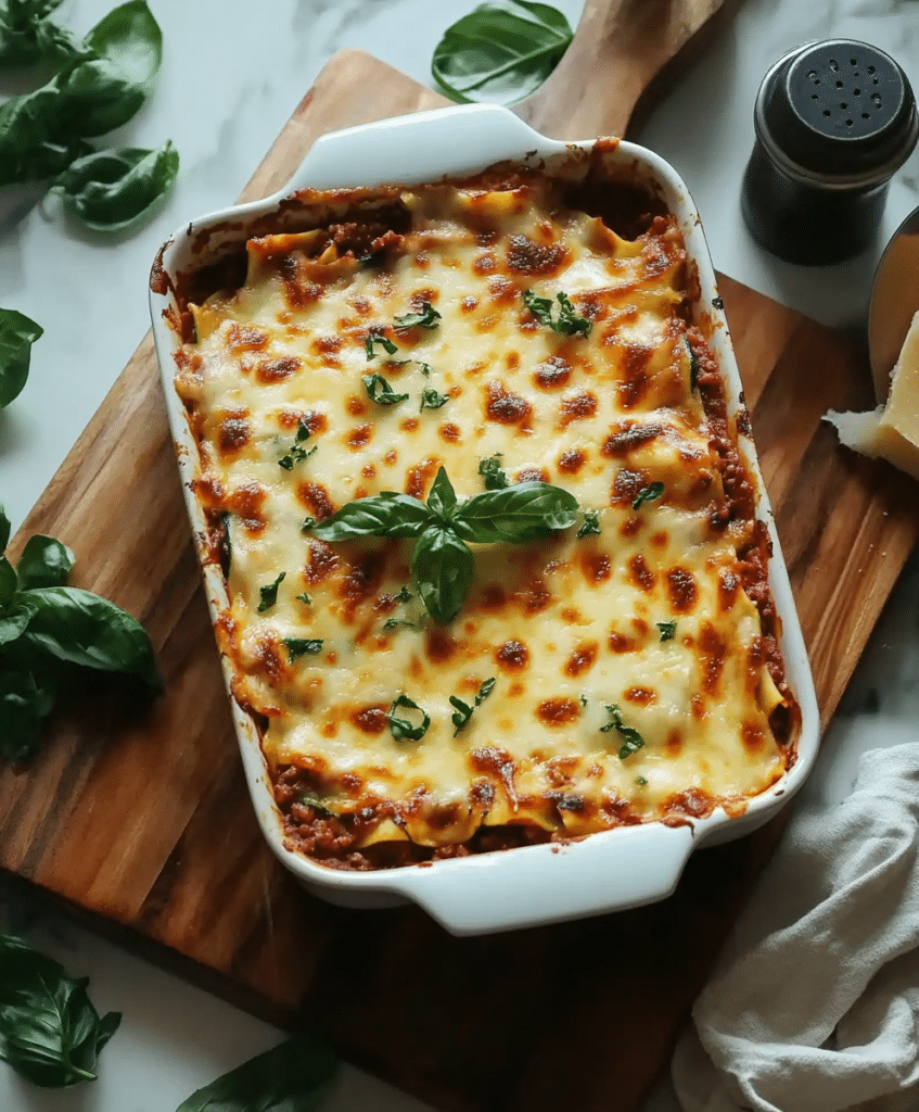 Enjoy a low-carb Zucchini Lasagna with Ground Turkey! Packed with protein, cheese, and rich flavors, this gluten-free lasagna is a must-try.