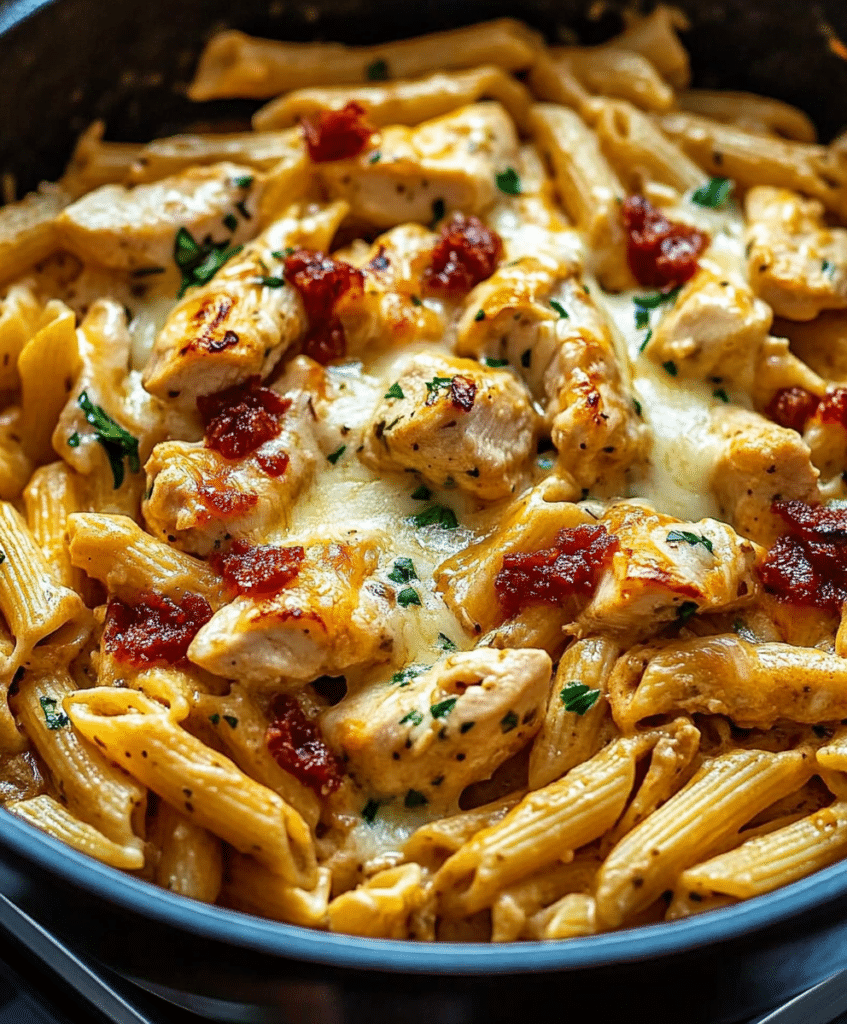 Make Marry Me Chicken Pasta in just 30 minutes! A creamy, flavorful pasta dish with tender chicken in a sun-dried tomato Parmesan sauce.