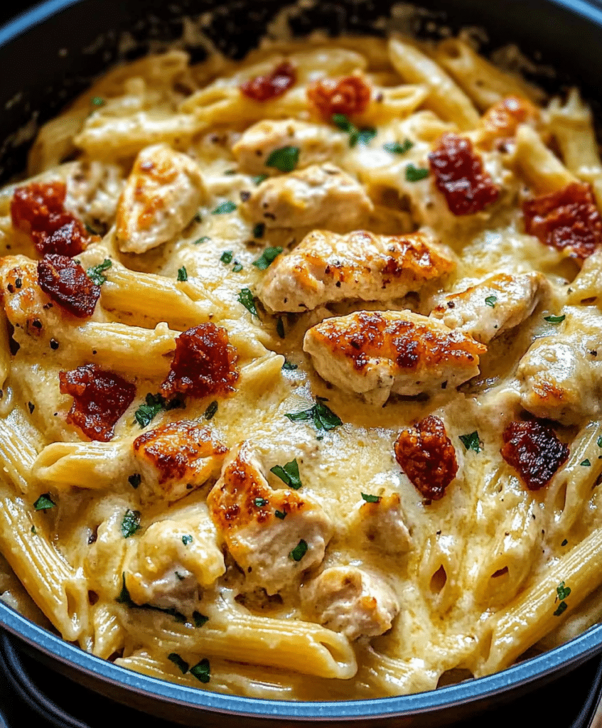 Make Marry Me Chicken Pasta in just 30 minutes! A creamy, flavorful pasta dish with tender chicken in a sun-dried tomato Parmesan sauce.