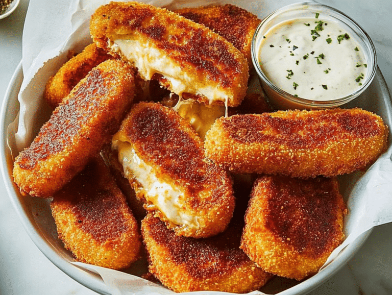 some fried food on a white plate with sauce