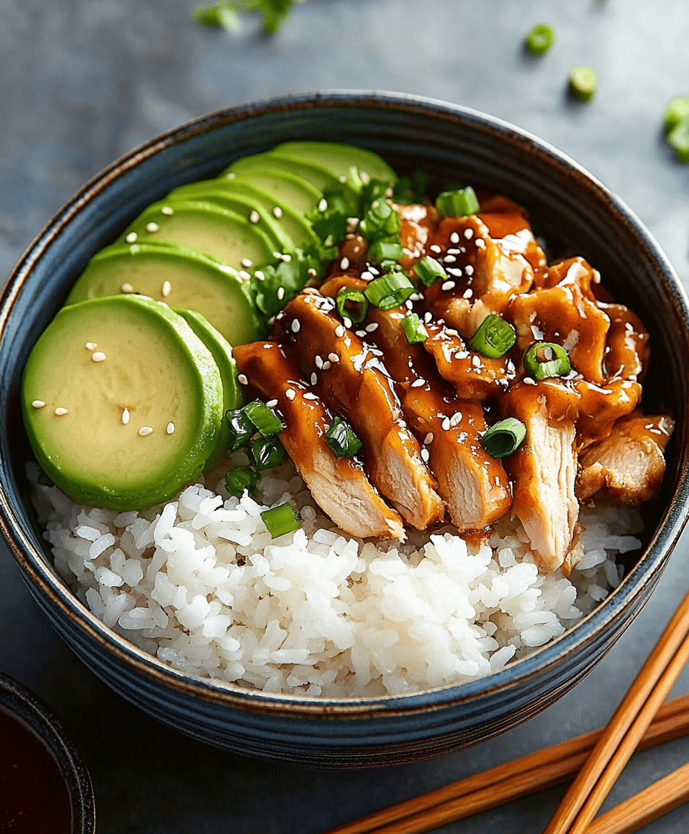 two plates filled with rice, chicken and veggies