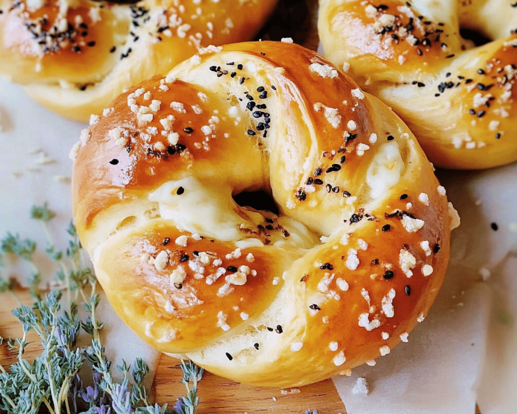 Mozzarella Stuffed Soft Pretzels