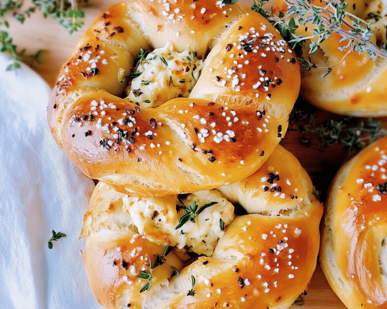Mozzarella Stuffed Soft Pretzels