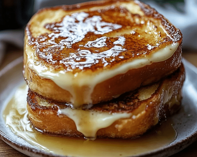 a stack of bananas sitting on top of a wooden cutting board covered in honey syrup