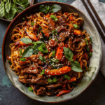 20 Minute Korean Beef Sesame Noodles
