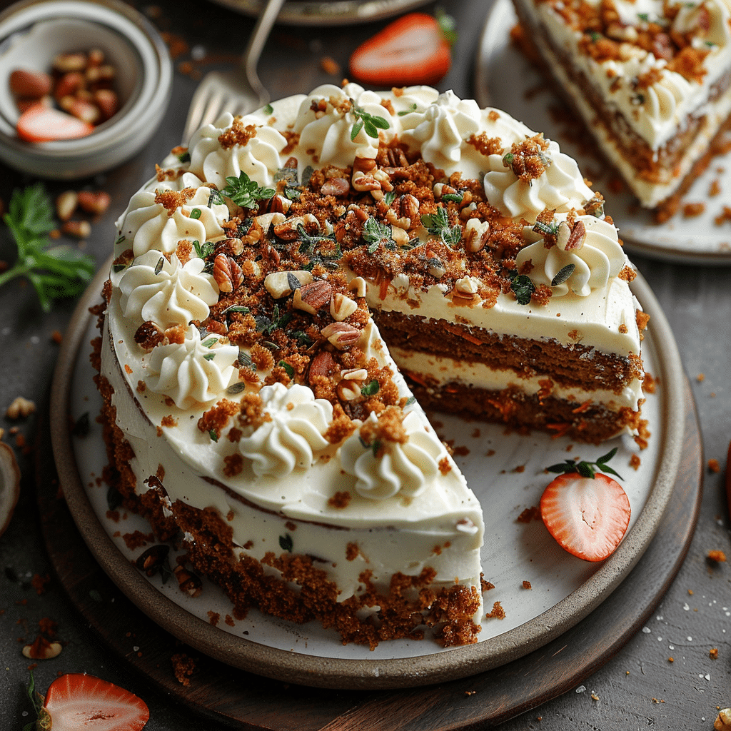 two slices of carrot cake on plates with forks