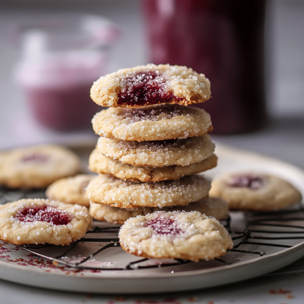 Buttery Raspberry Crumble Cookies