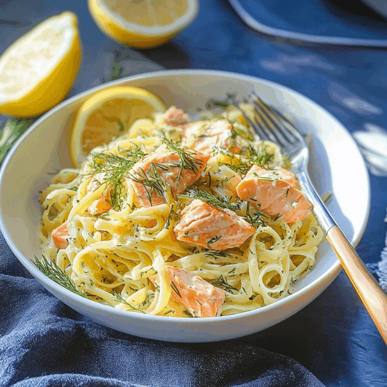 Lemon Dill Salmon Pasta