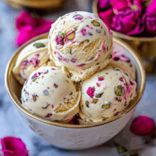 Rose Pistachio Ice Cream – Easy Dessert Recipe