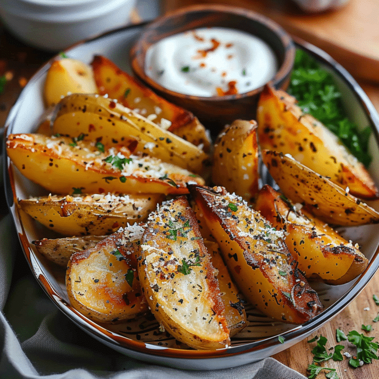 Baked Garlic Parmesan Potato Wedges