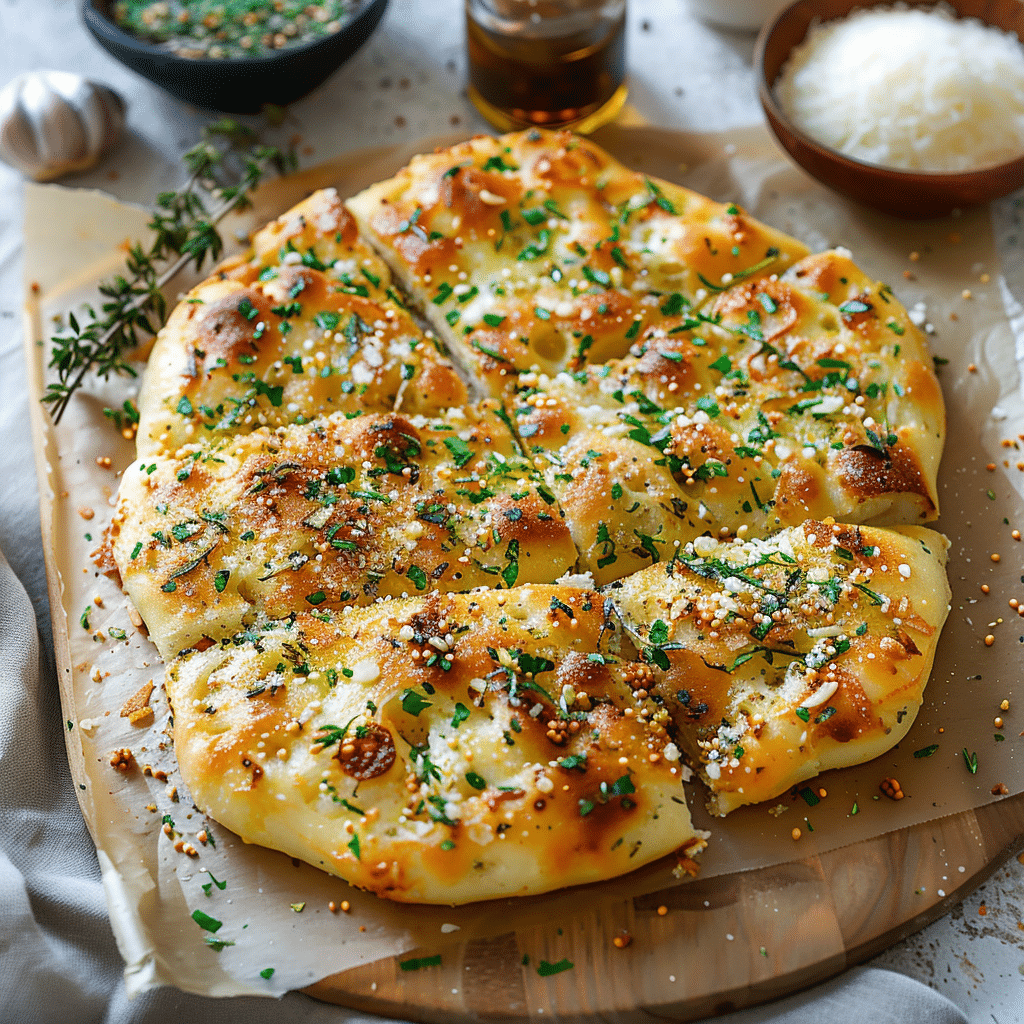 Garlic Parmesan Focaccia Bread