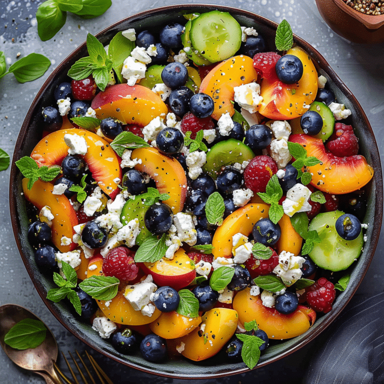 Peach Feta Salad