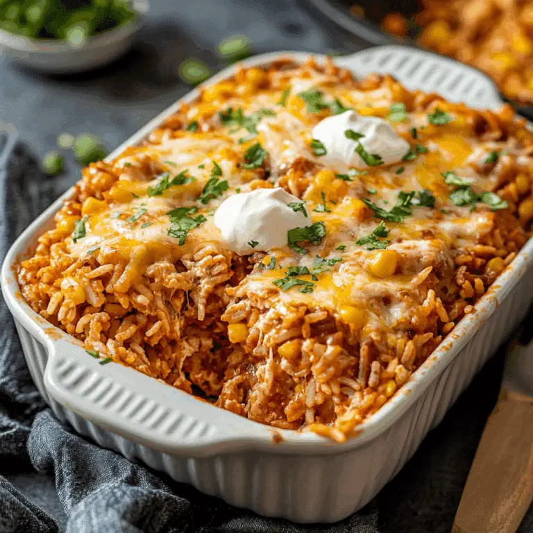Chicken Enchilada Rice Casserole