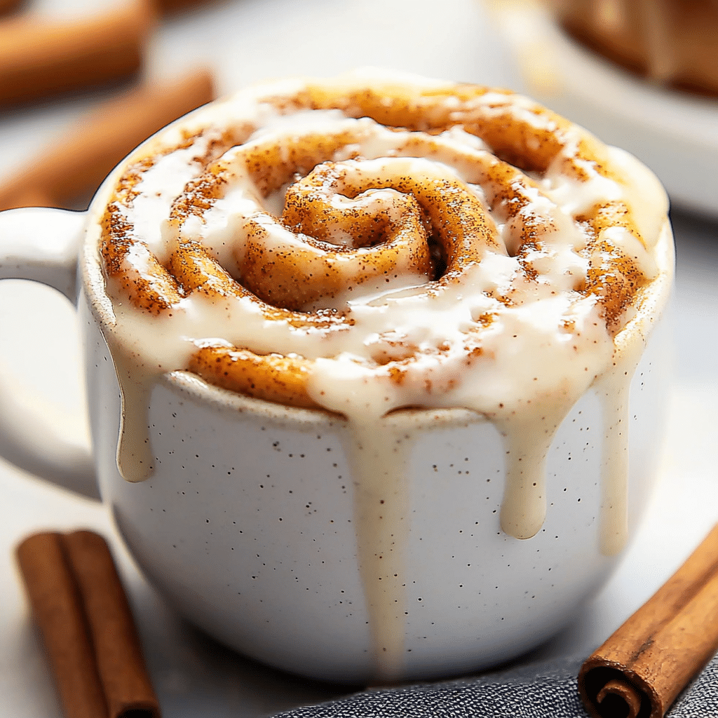 Cinnamon Roll in a Mug