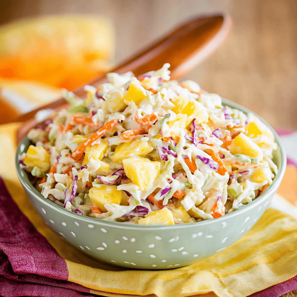 Hawaiian Pineapple Coleslaw