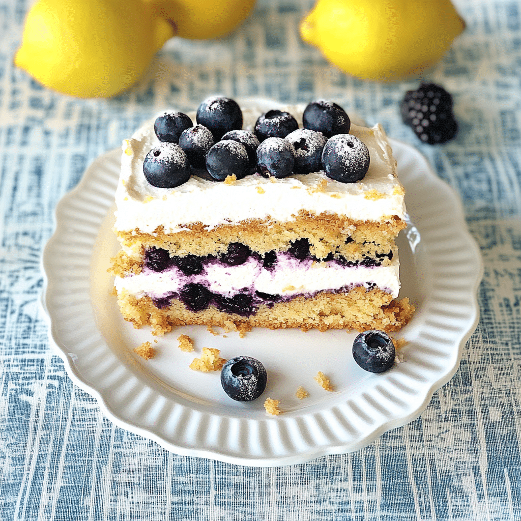 Lemon Blueberry Icebox Cake