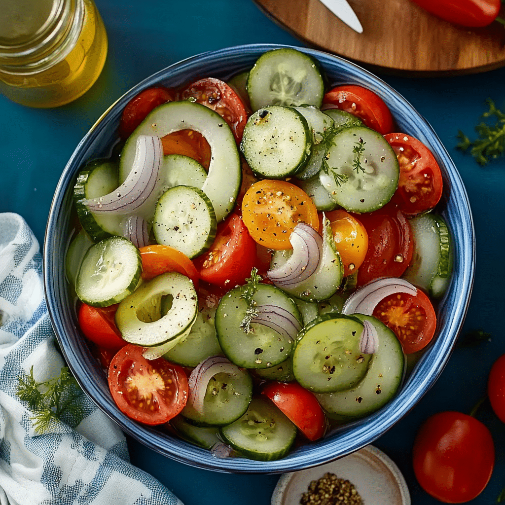German Cucumber Tomato Salad