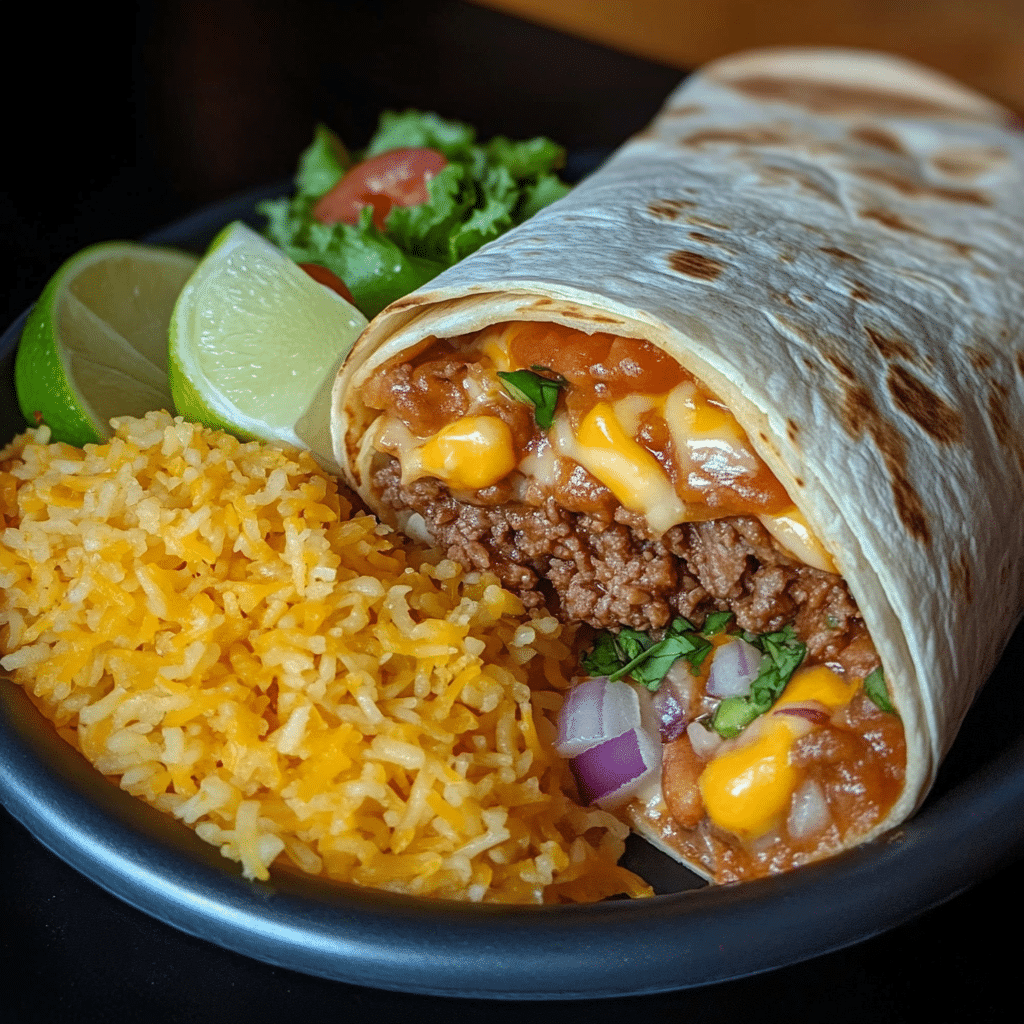 Beefy Melt Burrito