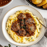 Salisbury Meatballs and Mashed Potatoes Recipe