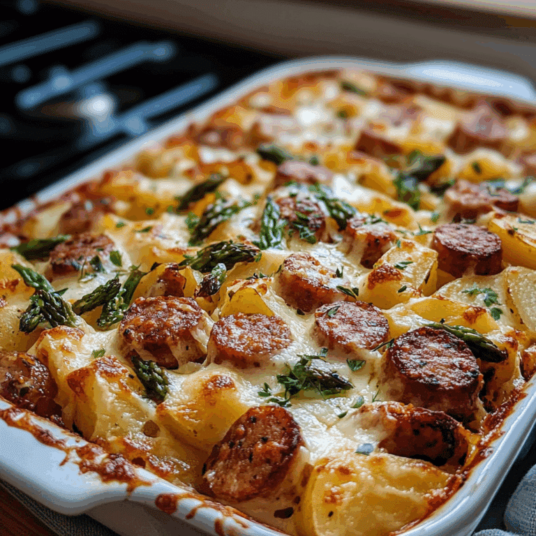 Sausage and Potato Casserole with Spring Veggies