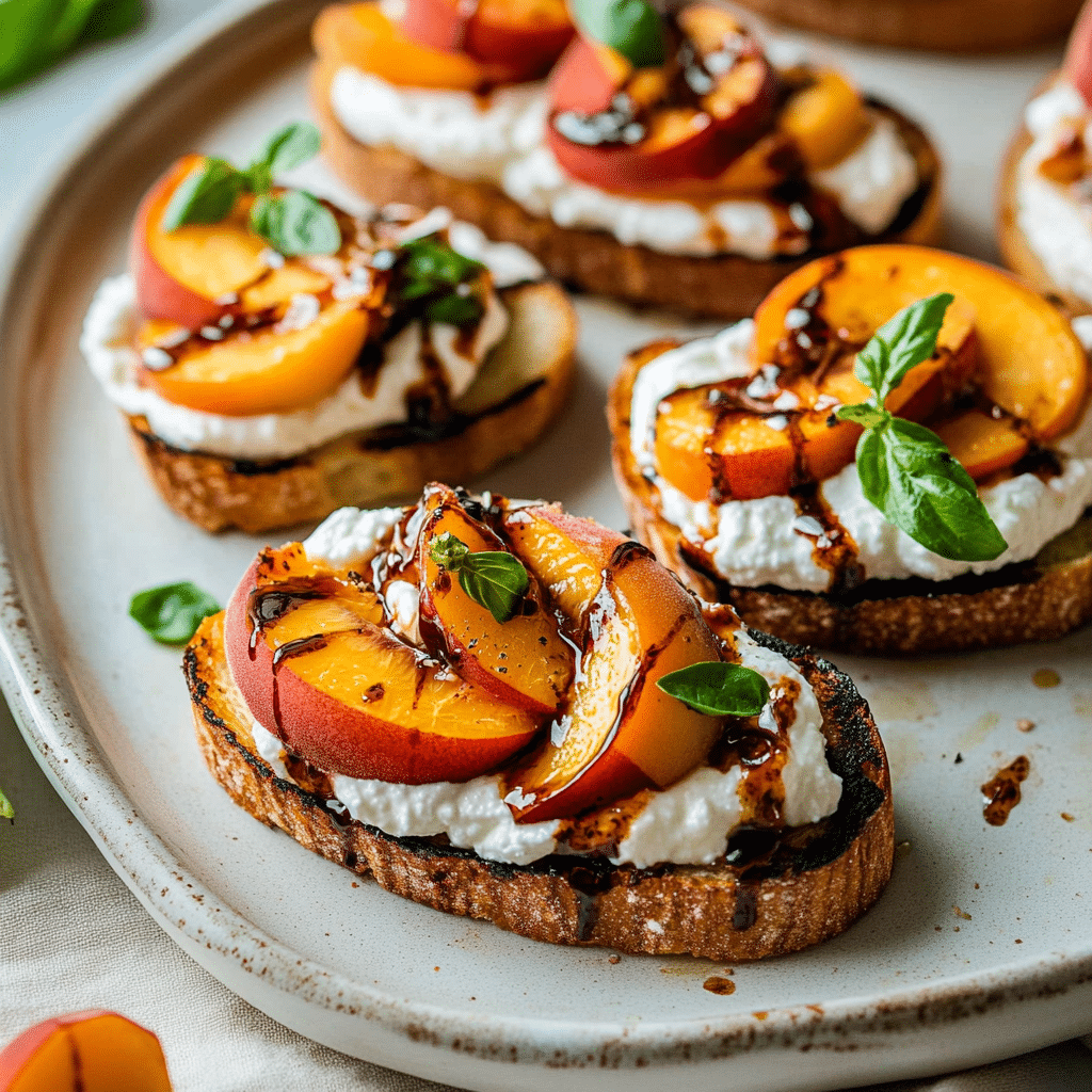 Peach Bruschetta – A Sweet and Savory Summer Party Favorite
