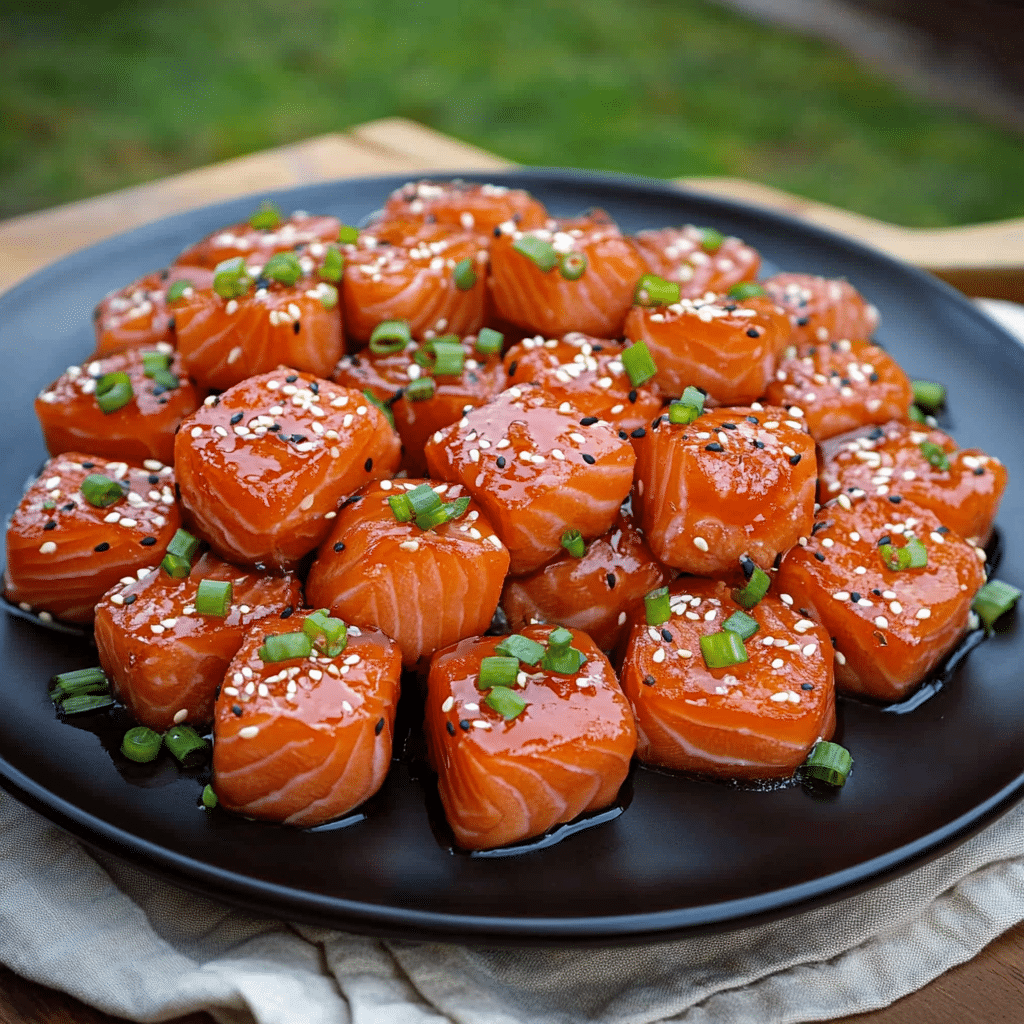 Candied Smoked Salmon Bites