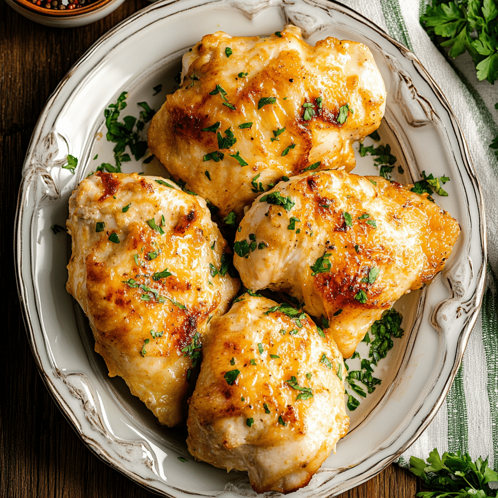 Chicken Thighs with Creamy Mustard Sauce