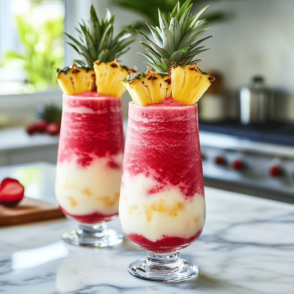 Virgin Strawberry Piña Colada