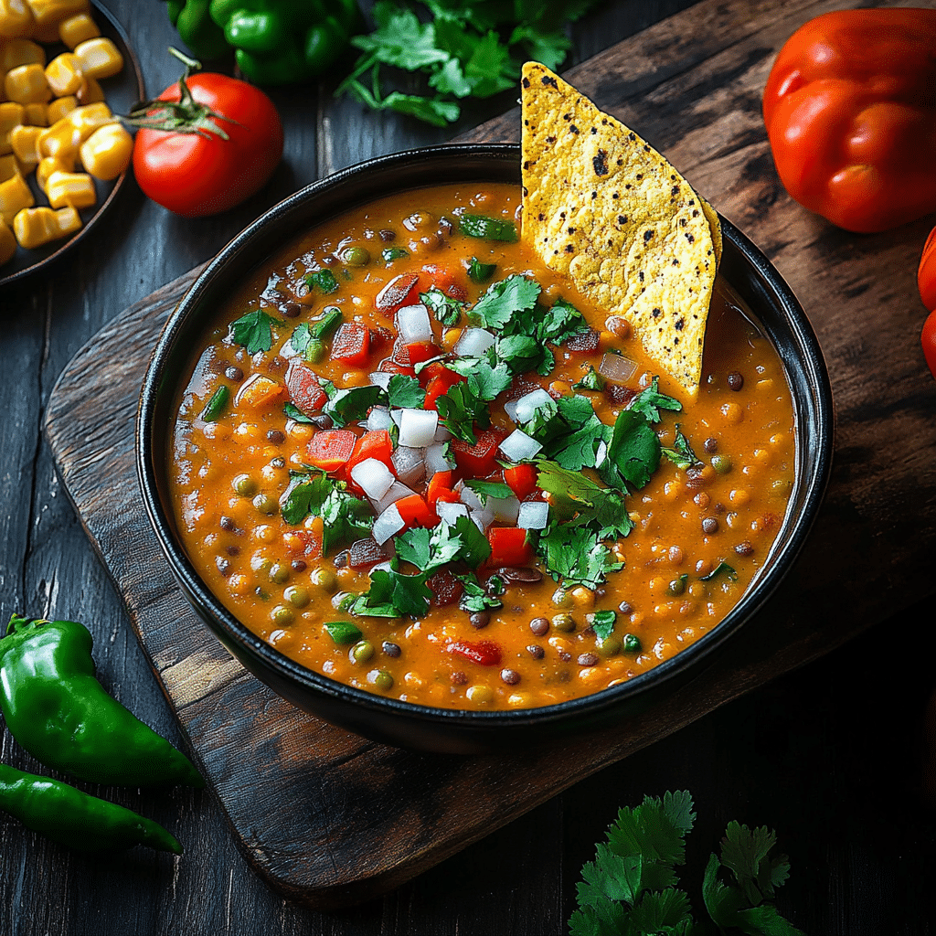 Lentil Tortilla Soup