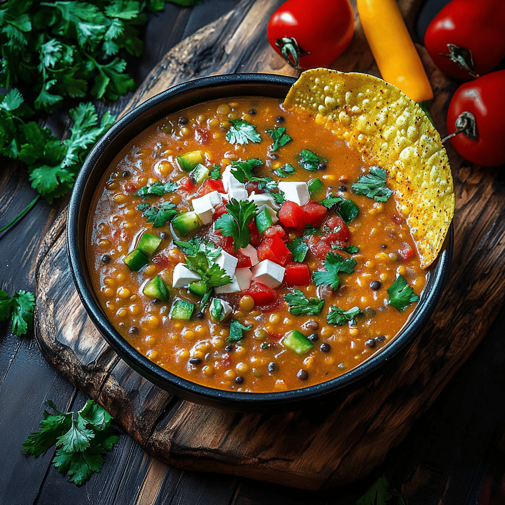 Lentil Tortilla Soup