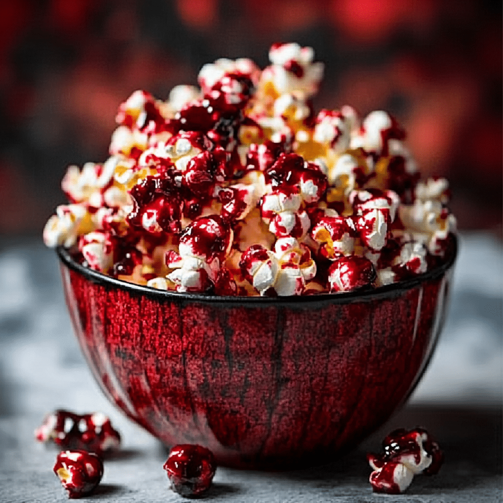 Bloody red velvet popcorn