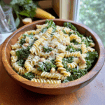 kale caesar pasta salad