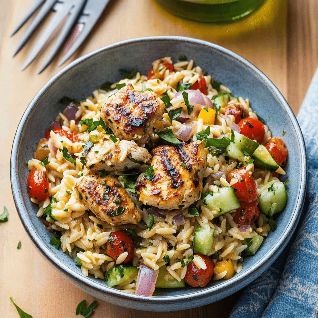Mediterranean Chicken Orzo