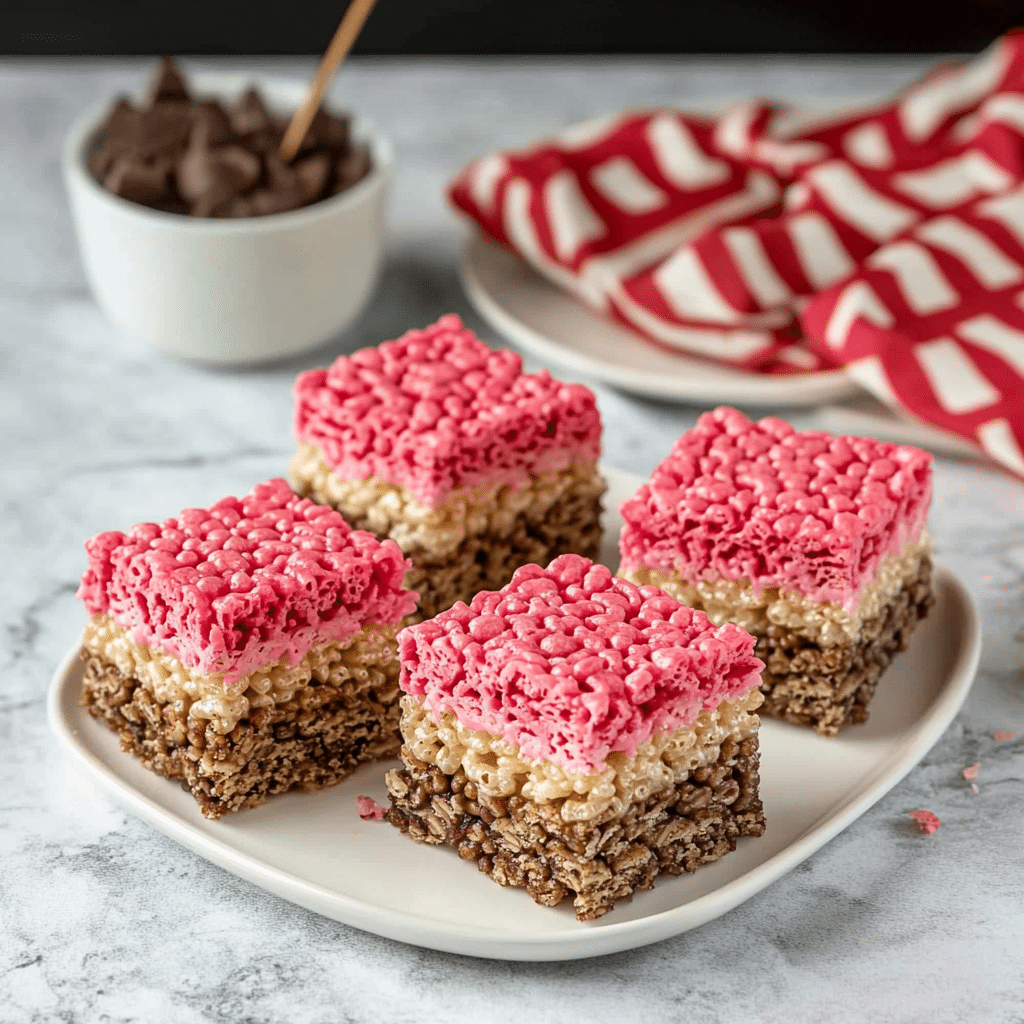 Neapolitan Rice Krispie Treats