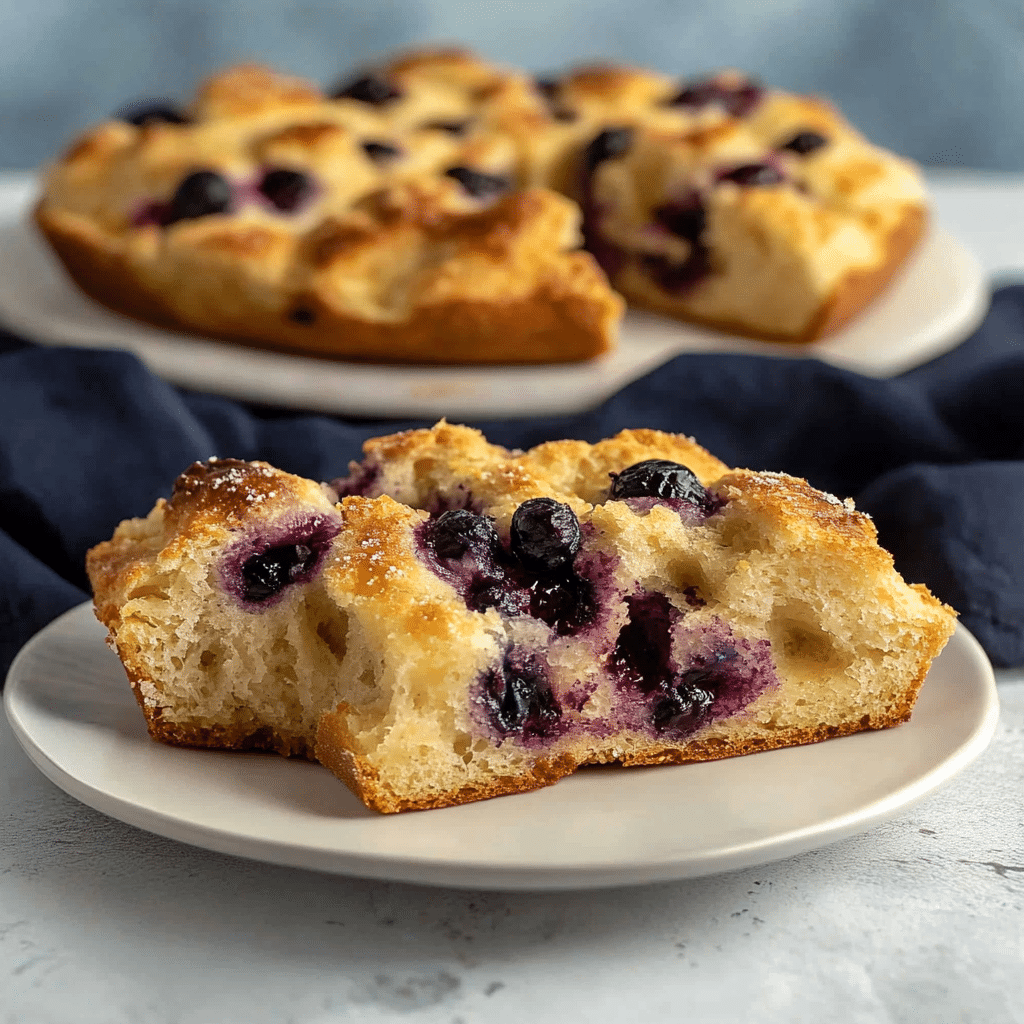lemon blueberry sourdough focaccia