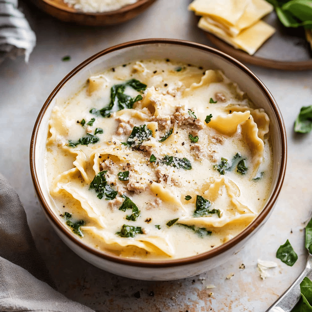 White Lasagna Soup
