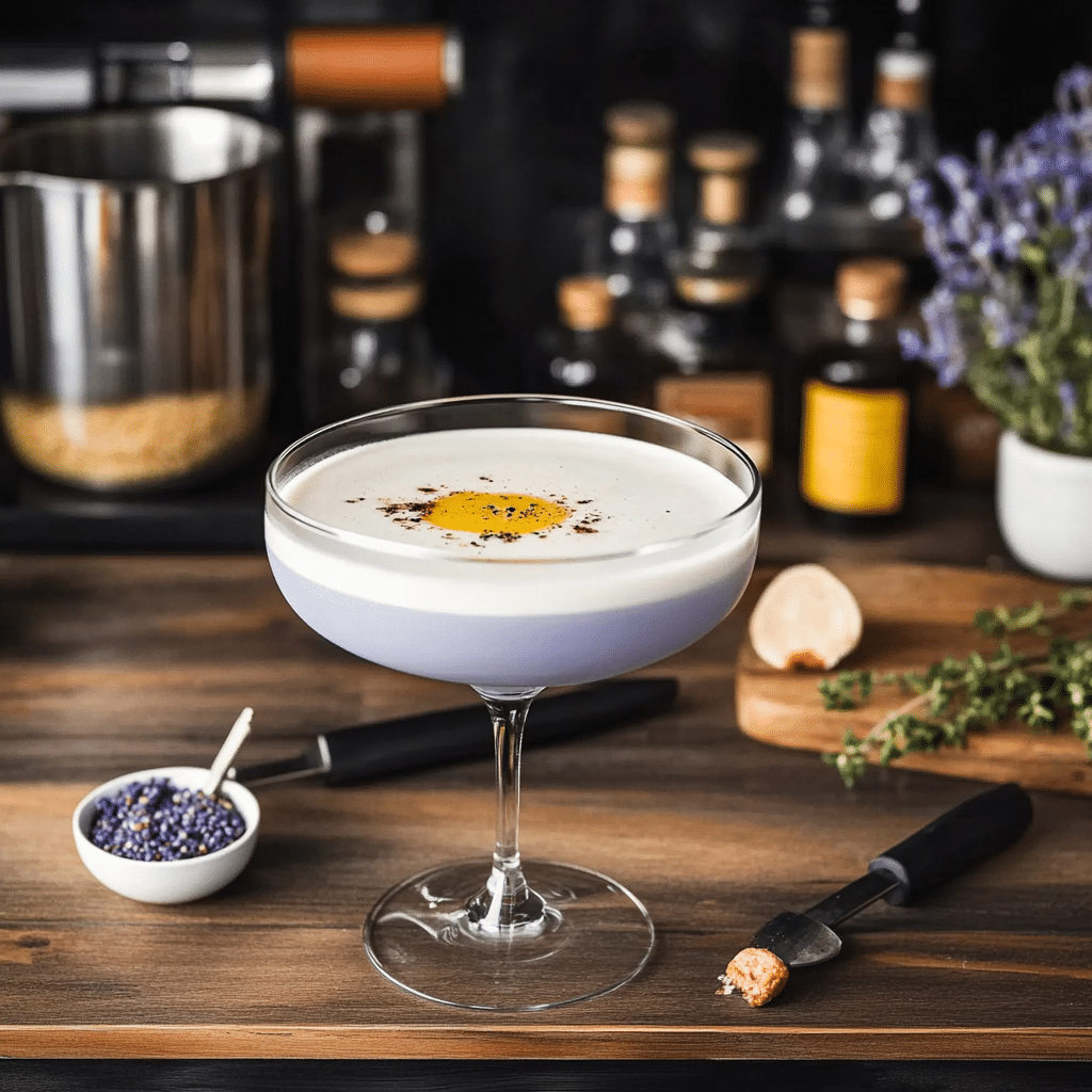 Lavender Gin Sour Cocktail Recipe