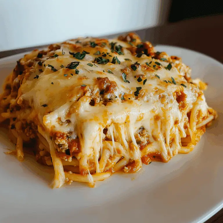 Baked Cream Cheese Spaghetti Casserole