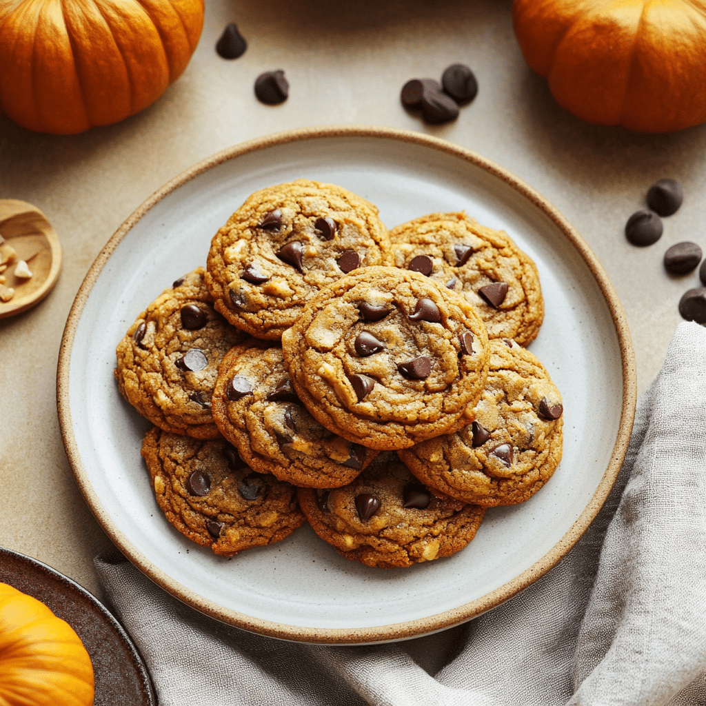 Pumpkin And Chocolate Chip Cookies
