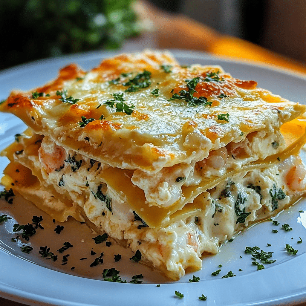 Shrimp Scampi Lasagna