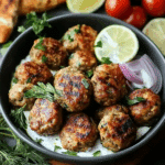 Chicken Kofta with Garlic Yogurt Sauce