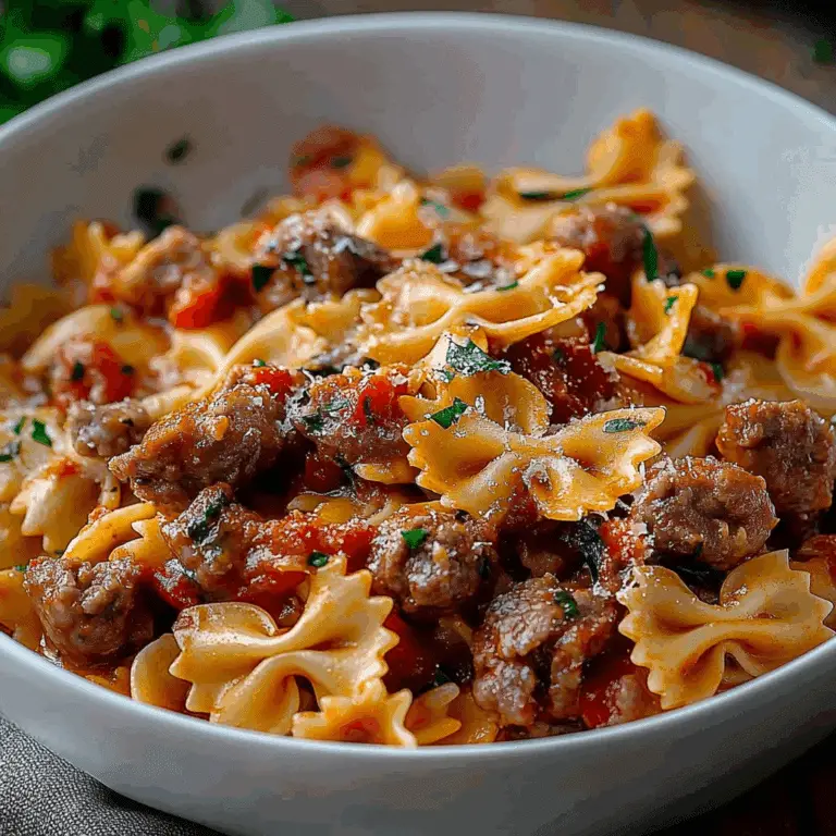 Bowtie Pasta with Sausage