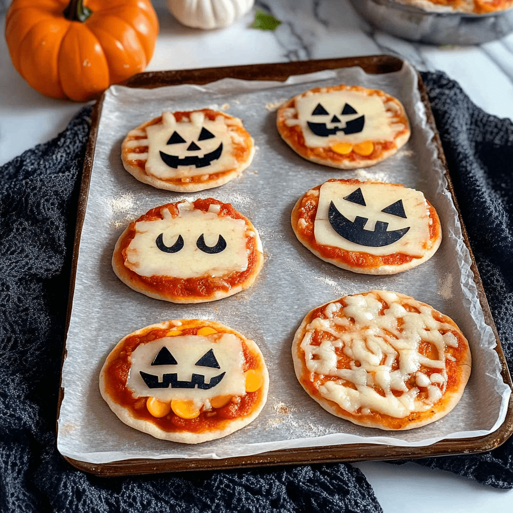 Mini Halloween Pizzas