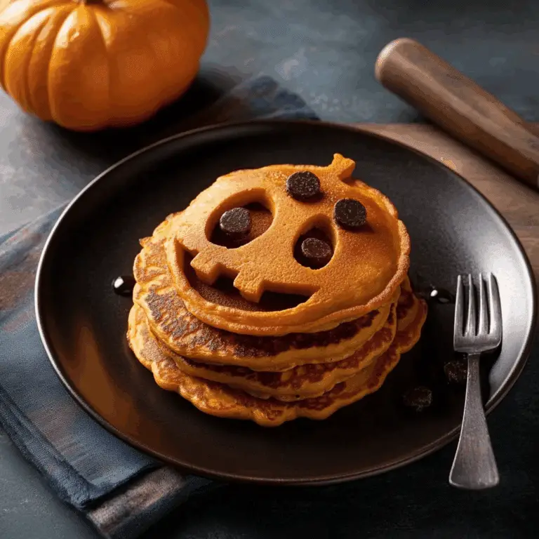 Jack O Lantern Pancakes