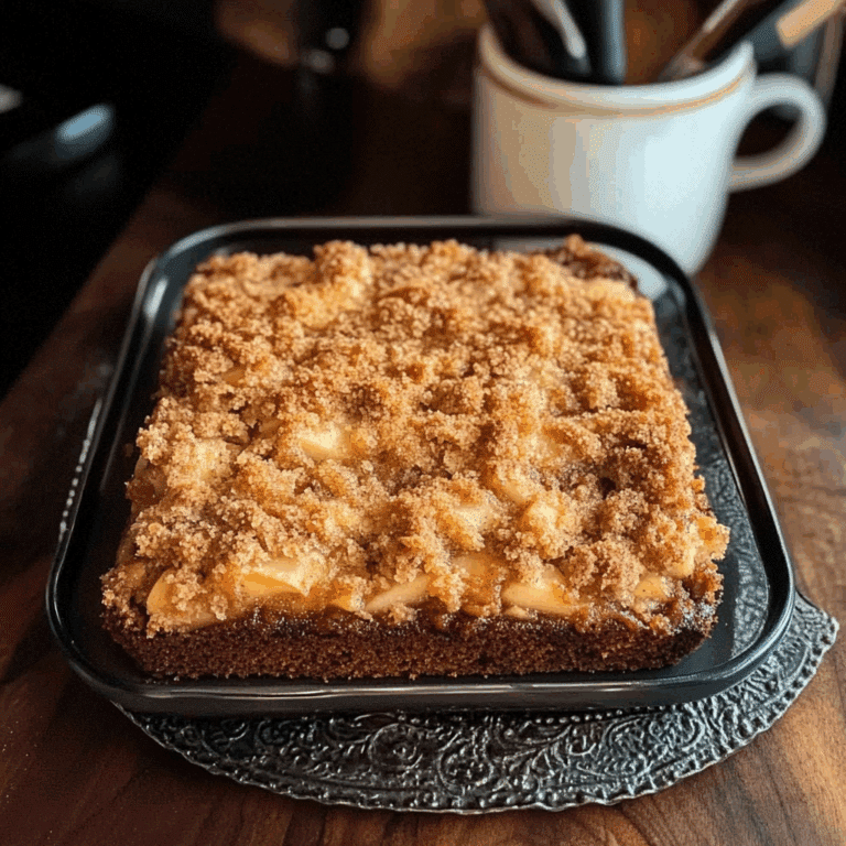 Apple Crumb Cake With Cinnamon Drizzle