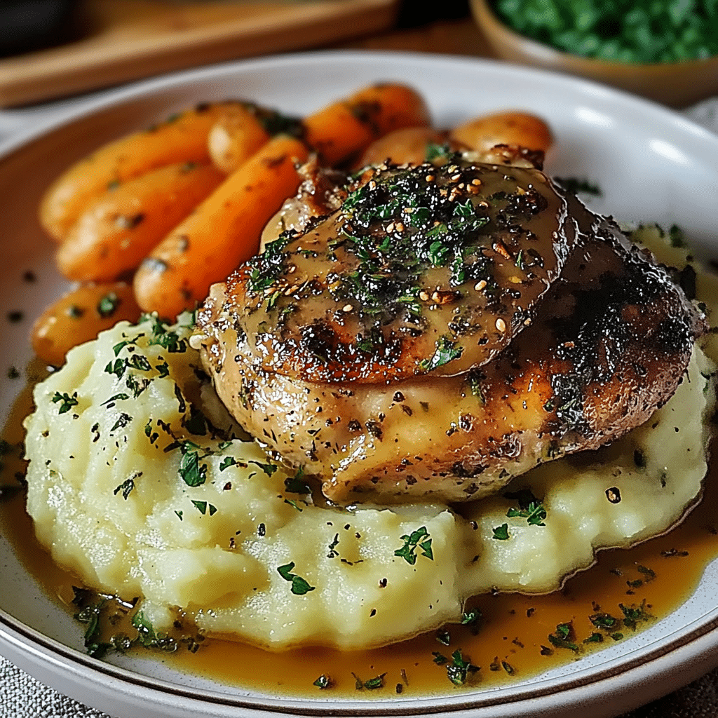 Herb Roasted Chicken with Creamy Mashed Potatoes