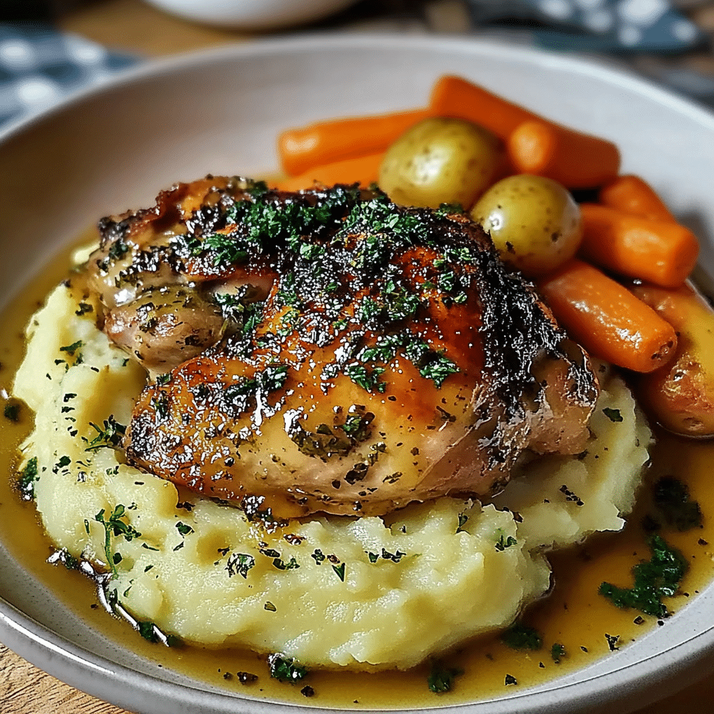 Herb Roasted Chicken with Creamy Mashed Potatoes