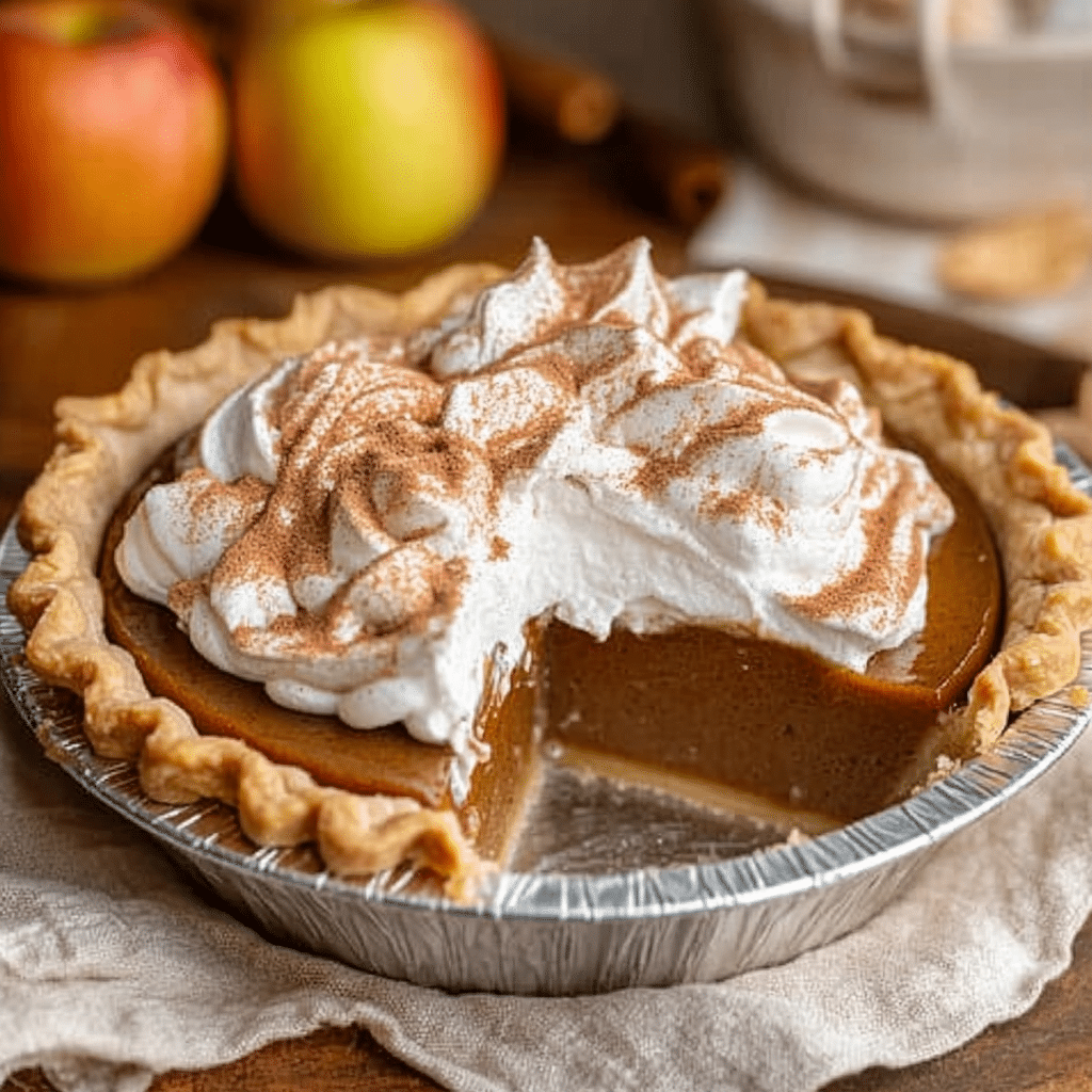 Apple Butter Pie with Cinnamon Whipped Cream